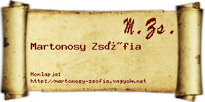 Martonosy Zsófia névjegykártya